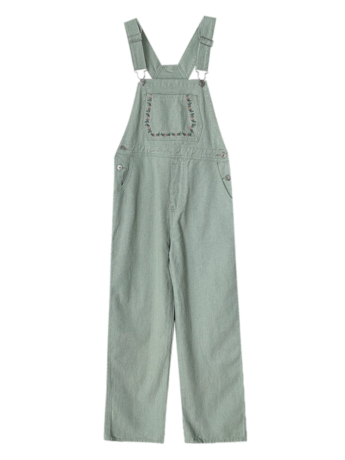 时尚气质纯色背带牛仔裤2024秋季新款韩版女装洋气百搭阔腿长裤潮 - Image 5