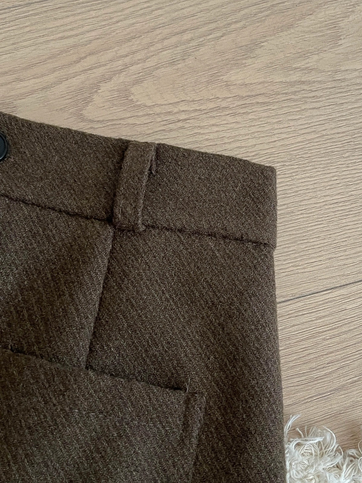 毛呢半身裙女2024秋冬中长款半裙显瘦气质复古赫本风高腰直筒裙子 - Image 3