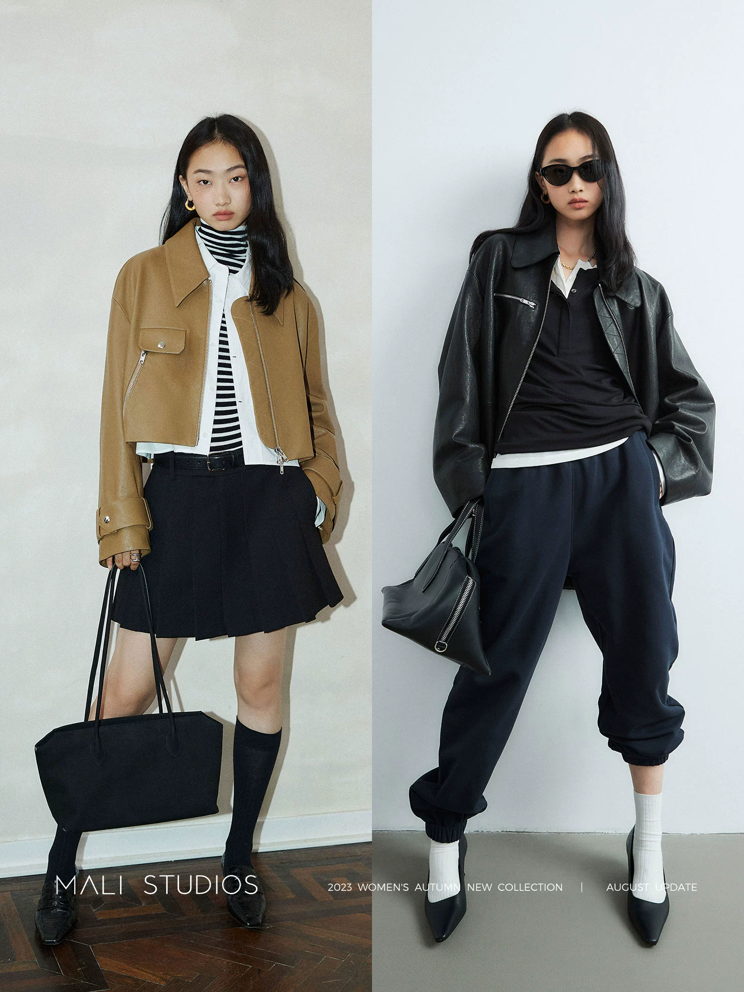 MALI|加厚植鞣绵羊皮_时髦廓形翻领短款中长款皮夹克外套 - Image 5