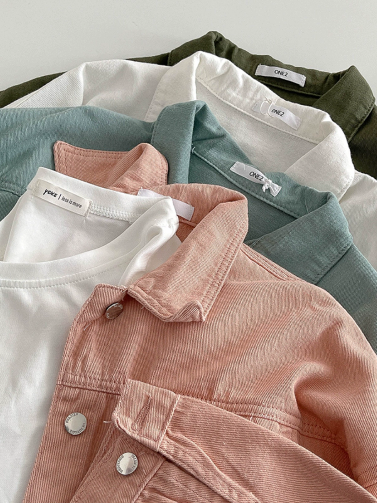 纯色气质个性百搭牛仔外套2024秋季新款韩版女装翻领宽松开衫上衣 - Image 2