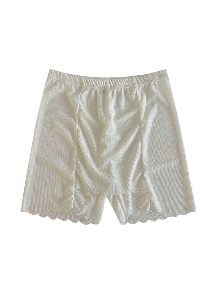 无痕花边纯色打底裤2024夏季新款女松紧腰防走光遮挡三角区安全裤 - Image 5