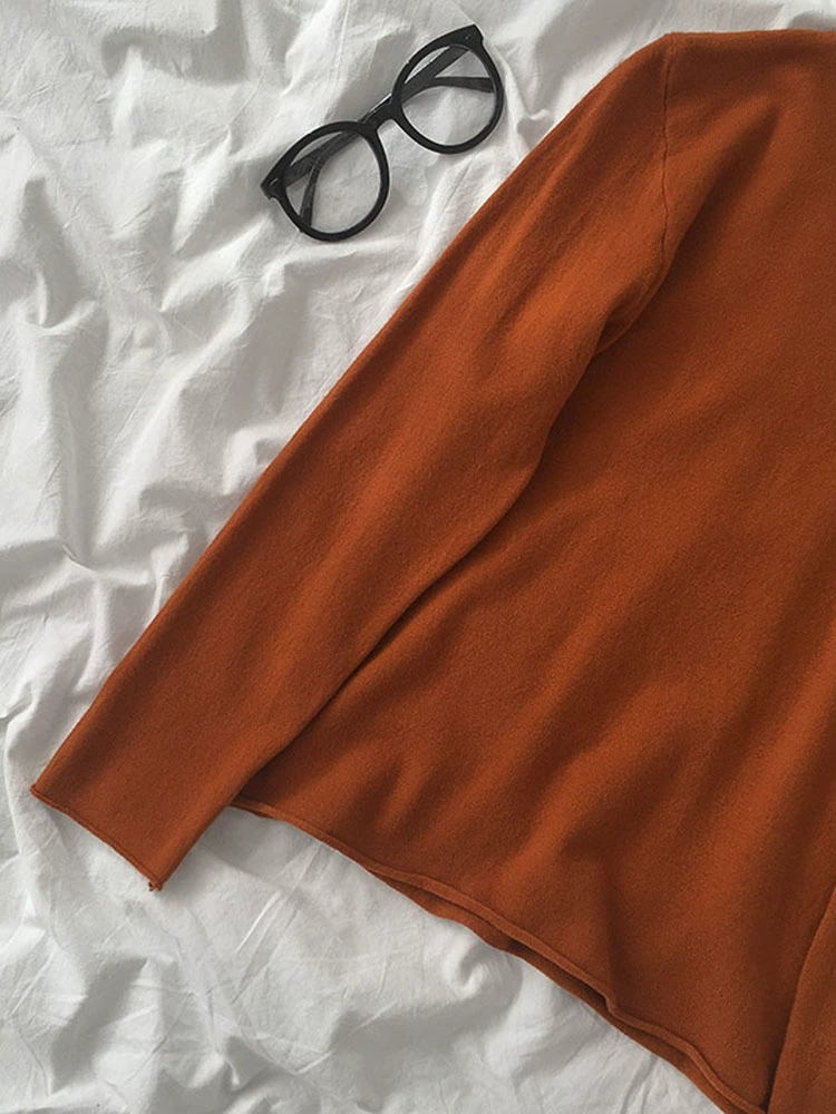 韩版纯色毛针织衫2024新款春秋女装时尚气质半高领长袖学生内搭潮 - Image 3