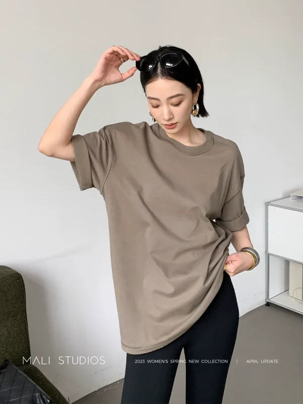 MALI｜高品质荃棉双纱_解构主义花式线 经典百搭廓形T恤