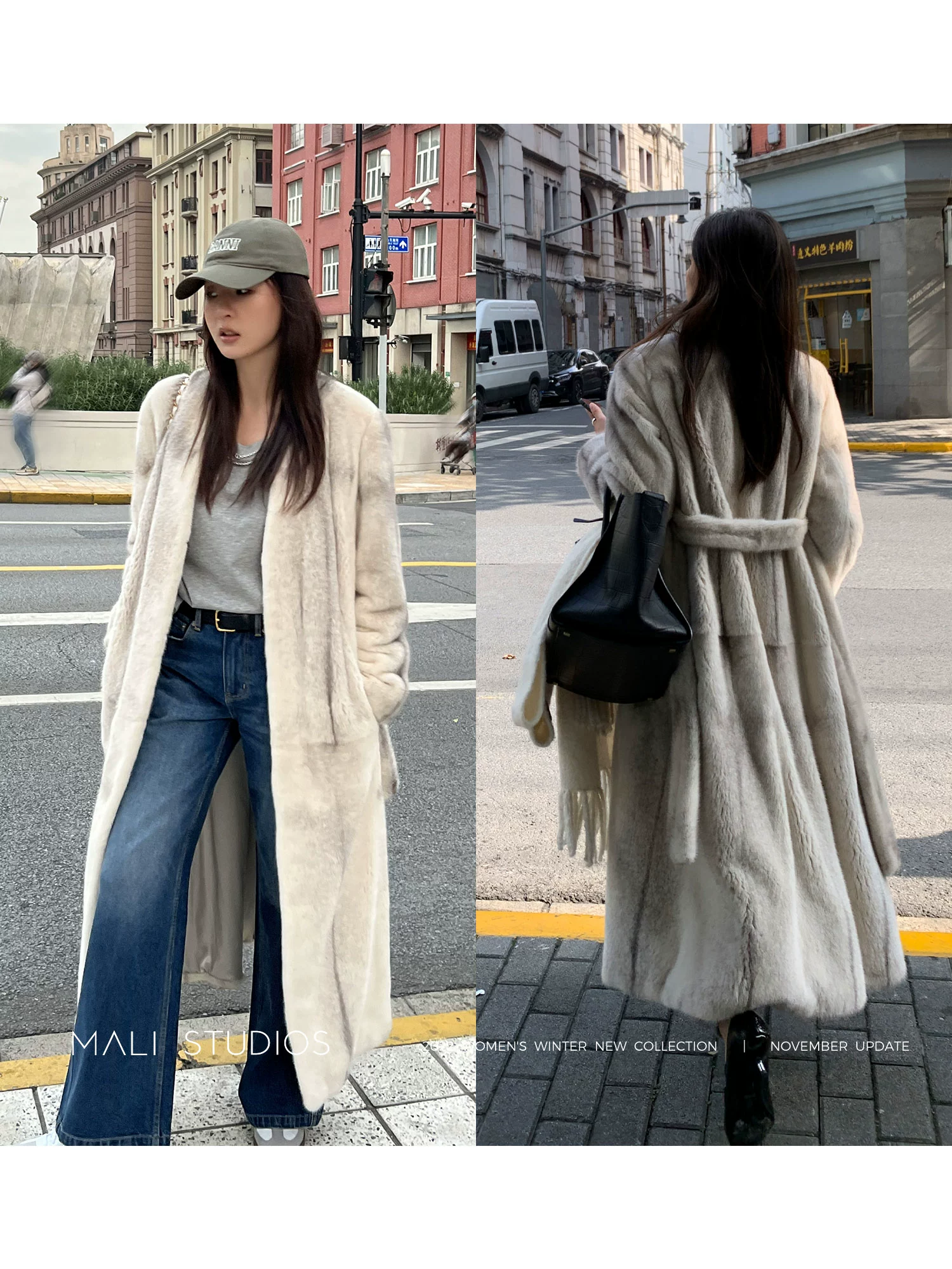 MALI|私服R0W秀款哥本哈根皮草拍卖行紫标天鹅绒中长&长款十字貂 - Image 5