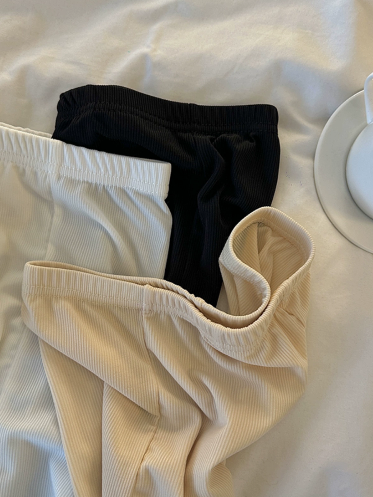 无痕花边纯色打底裤2024夏季新款女松紧腰防走光遮挡三角区安全裤 - Image 2