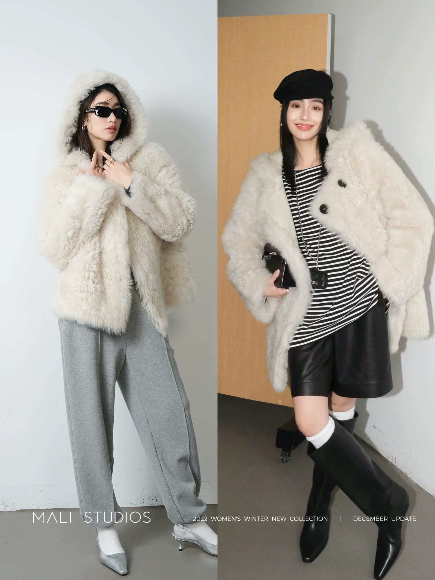 MALI|“经典大白熊系列”_进口托斯卡纳半卷系列连帽短/中长皮草 - Image 5