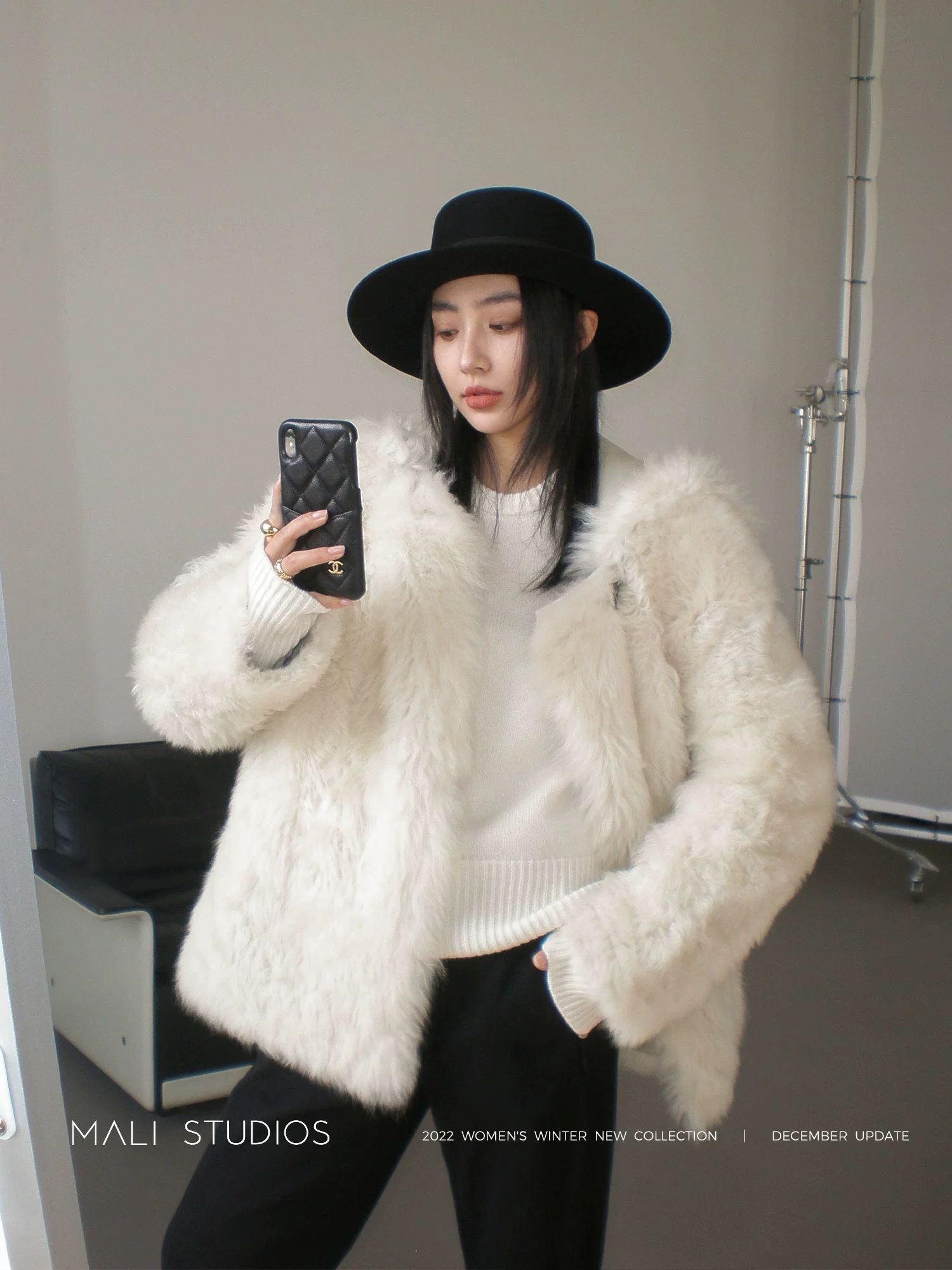 MALI|“经典大白熊系列”_进口托斯卡纳半卷系列连帽短/中长皮草 - Image 3