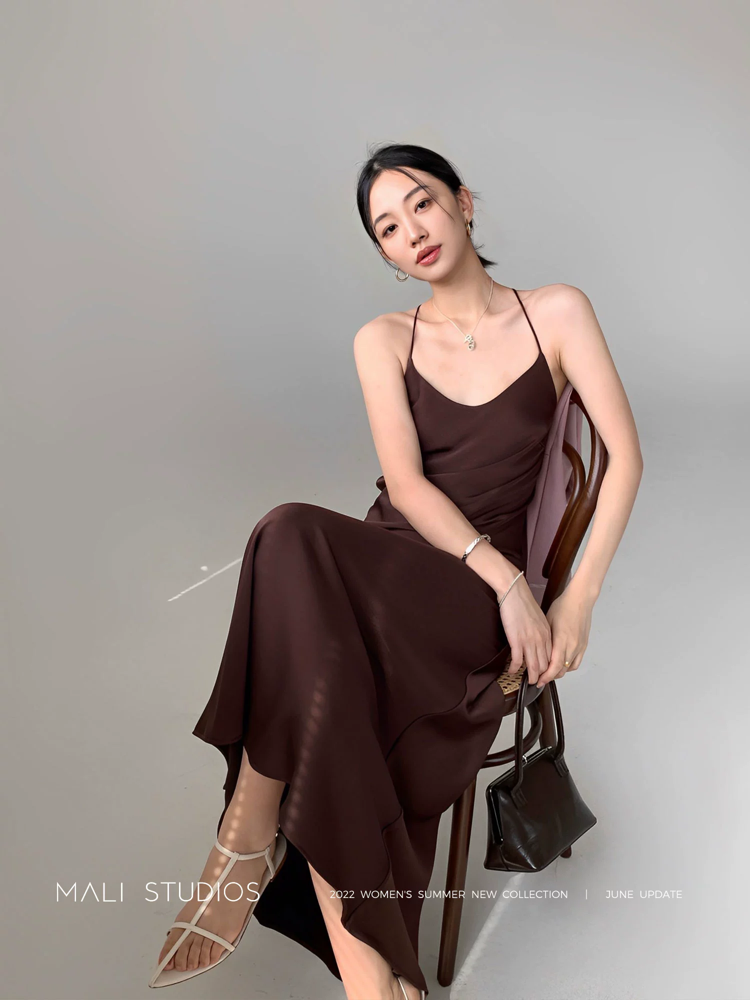 法式醋酸缎面|优雅简约丝滑连衣裙 - Image 4