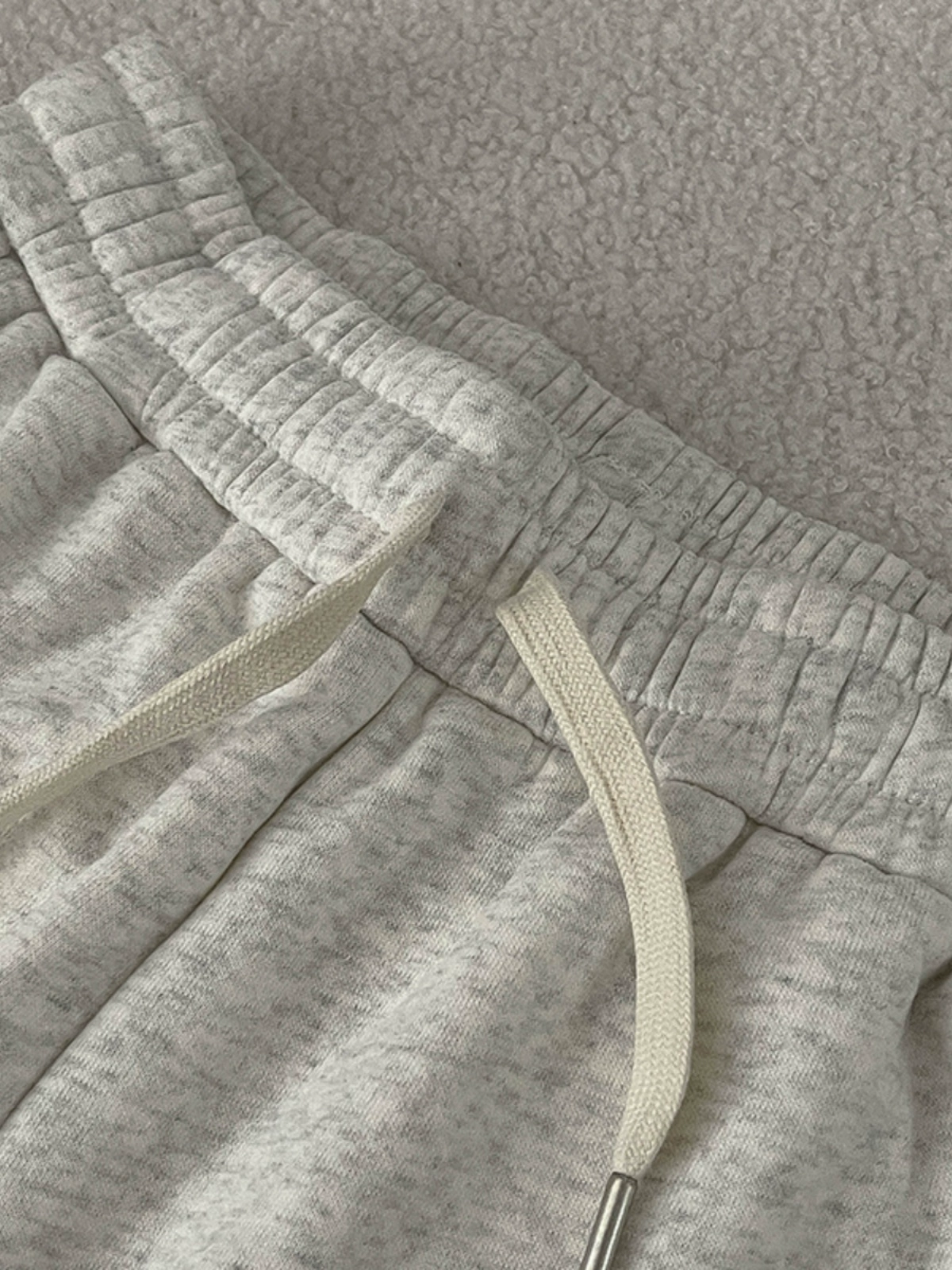 华棉加绒保暖卫裤休闲裤2024秋冬新款韩版女装高腰运动风束脚长裤 - Image 3