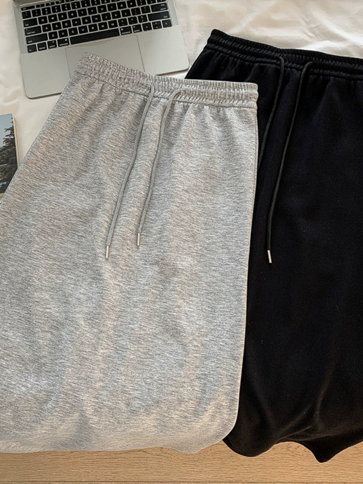 纯色休闲简约开叉半身裙2024秋季新款韩版女装中长款松紧腰A字裙