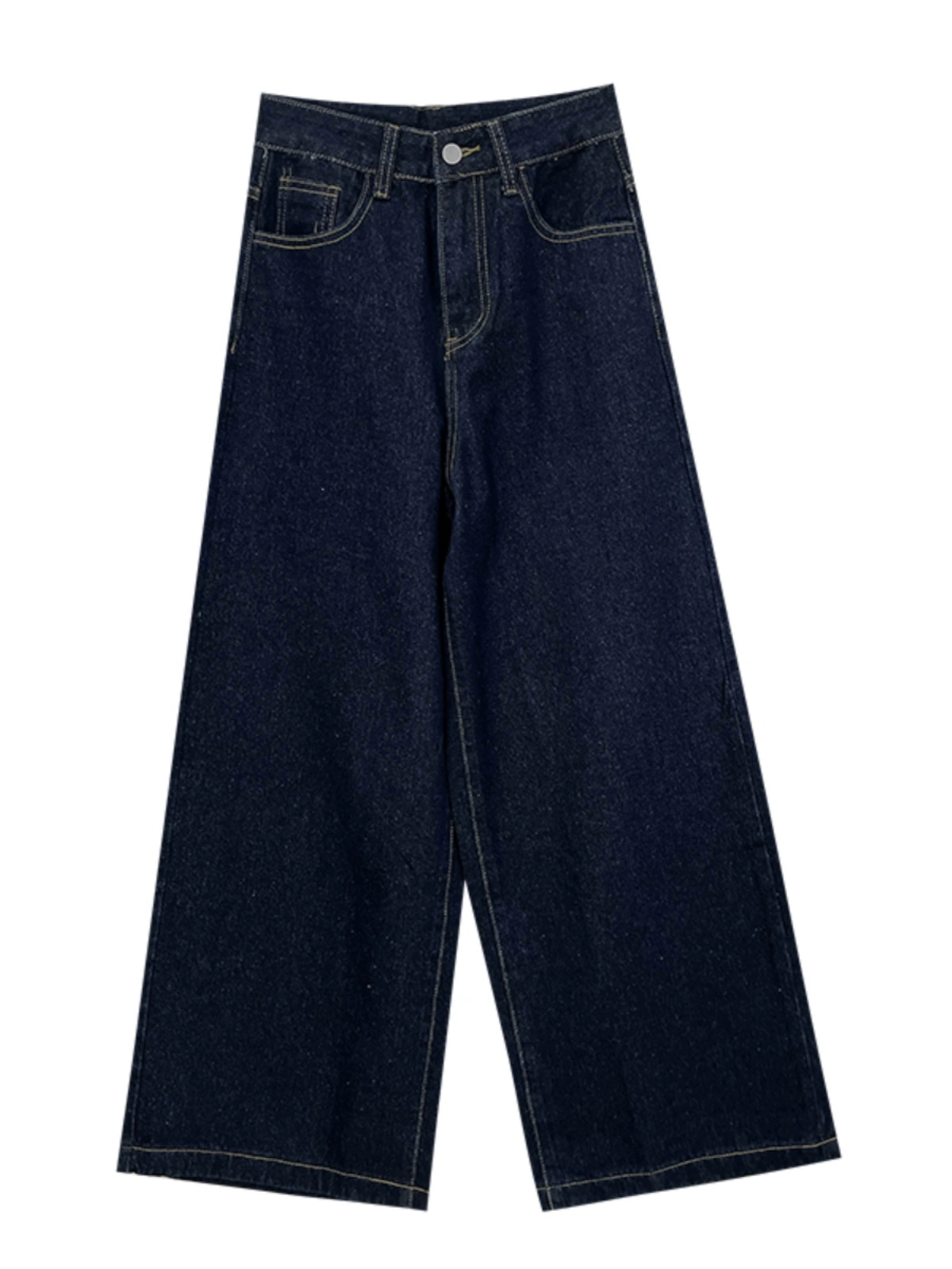 蓝牛仔裤女2024年秋季新款时尚宽松高腰百搭显瘦阔腿裤拖地长裤子 - Image 5