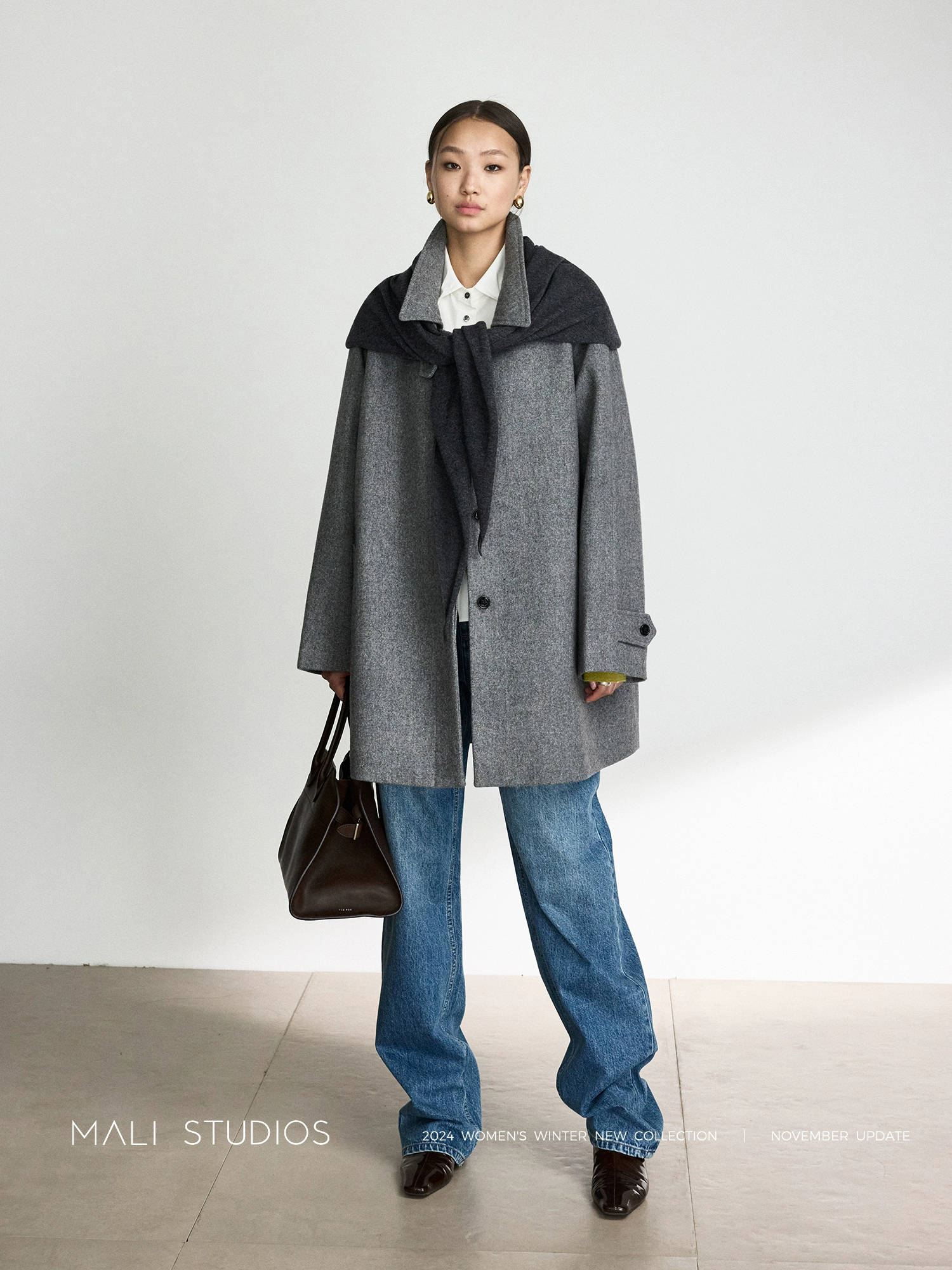 MALI | 经典休闲风复古水洗直筒收脚牛仔神裤 - Image 5