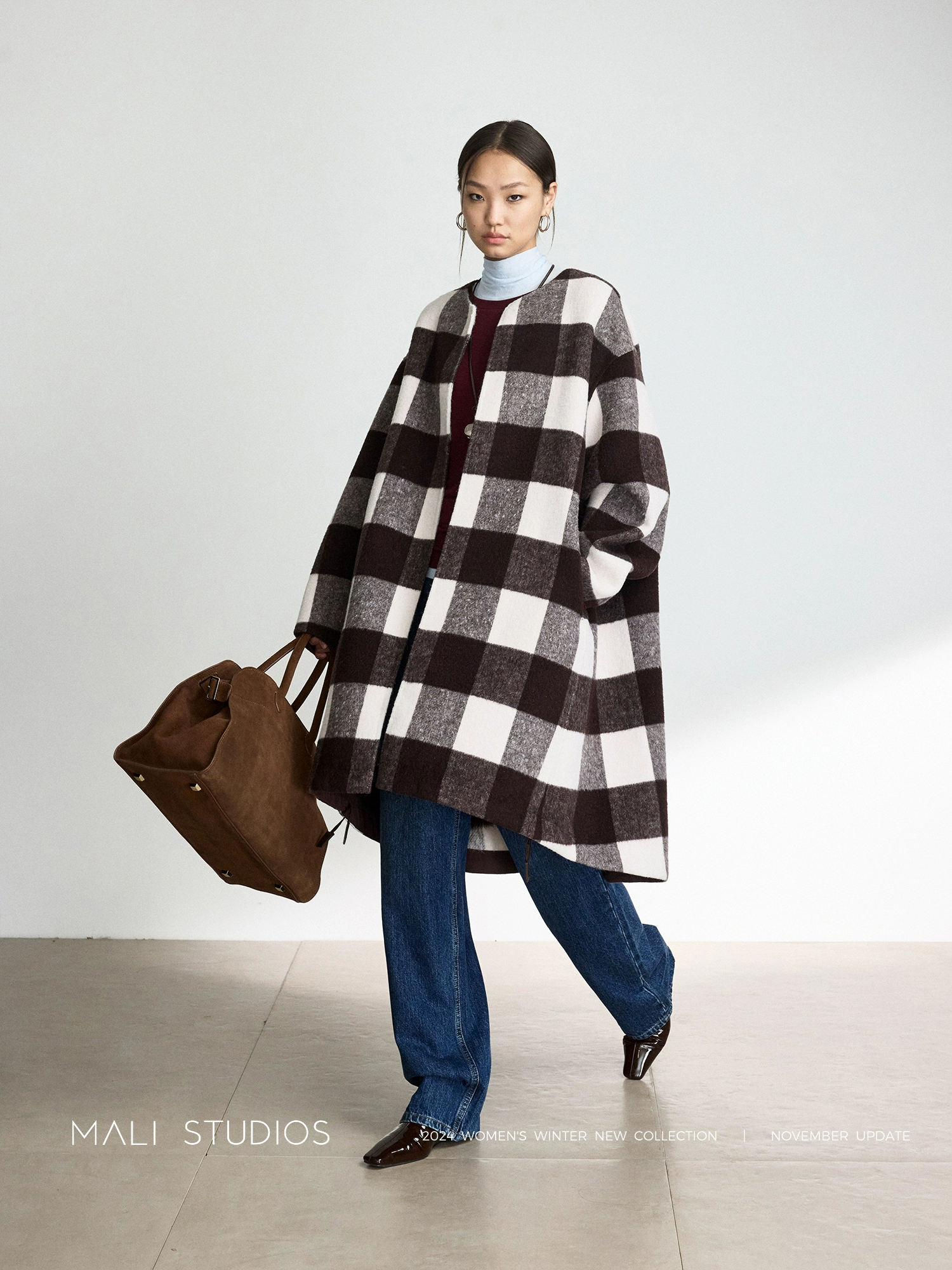 MALI | 经典休闲风复古水洗直筒收脚牛仔神裤 - Image 4