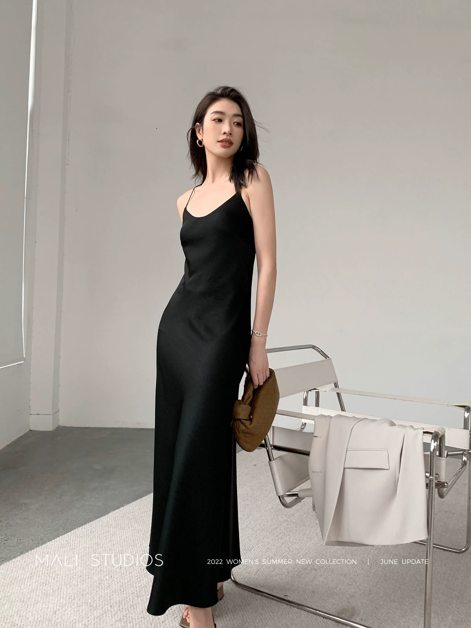 法式醋酸缎面|优雅简约丝滑连衣裙 - Image 3