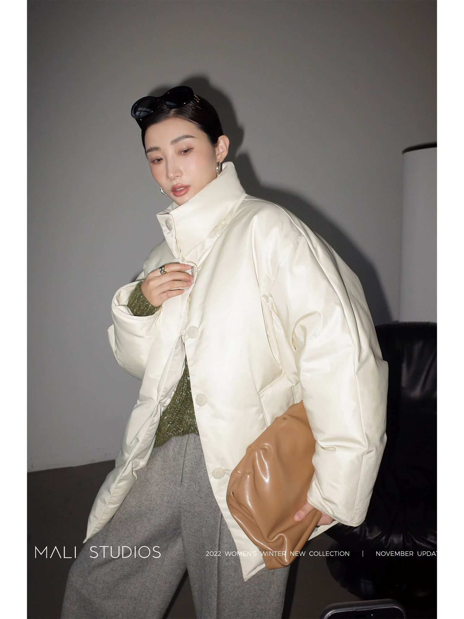 MALI|时髦JACKET_OVERSIZE蝙蝠袖大廓形羽绒服 - Image 3