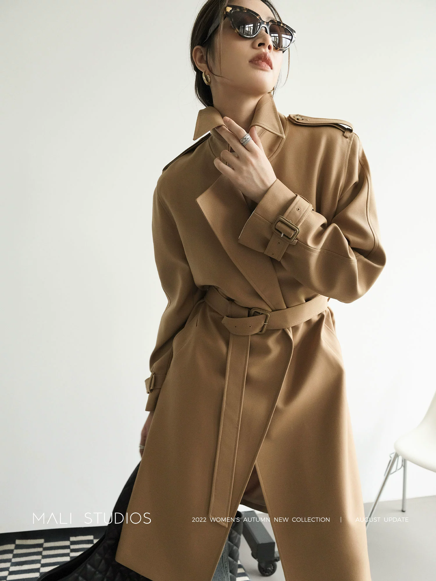 MALI|重磅精纺羊毛|INS博主款 垂坠感长/中长风衣 - Image 4